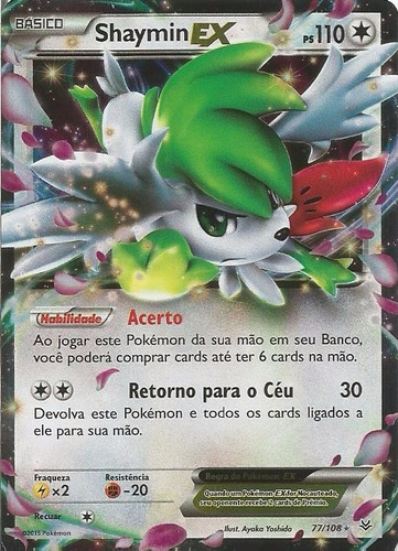 Shaymin Ex - 77/108 (céus Estrondosos) Em Português Holo